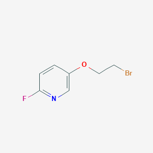 molecular formula C7H7BrFNO B8642367 Pyridine, 5-(2-bromoethoxy)-2-fluoro- 