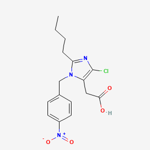 {2-Butyl-4-chloro-1-[(4-nitrophenyl)methyl]-1H-imidazol-5-yl}acetic acid