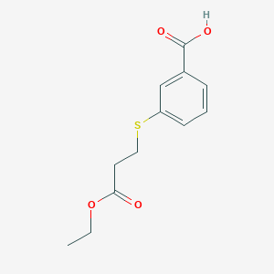 3-(3-Ethoxy-3-oxopropylthio)benzoic acid