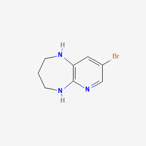 molecular formula C8H10BrN3 B8642703 8-bromo-2,3,4,5-tetrahydro-1H-pyrido[2,3-b][1,4]diazepine 