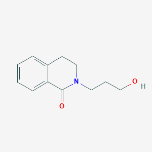 molecular formula C12H15NO2 B8642755 2-(3-Hydroxypropan-1-yl)-3,4-dihydroisoquinolin-1(2H)-one 