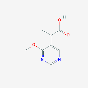molecular formula C8H10N2O3 B8642771 2-(4-Methoxypyrimidin-5-yl)propanoic acid CAS No. 1190392-37-0