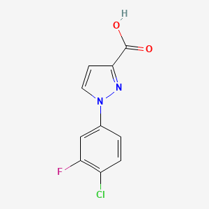 molecular formula C10H6ClFN2O2 B8642782 1-(4-Chloro-3-fluorophenyl)pyrazole-3-carboxylic acid 