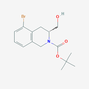 molecular formula C15H20BrNO3 B8642829 tert-butyl (3R)-5-bromo-3-(hydroxymethyl)-3,4-dihydro-1H-isoquinoline-2-carboxylate 