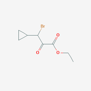 molecular formula C8H11BrO3 B8642871 Ethyl 3-bromo-3-cyclopropyl-2-oxopropanoate 