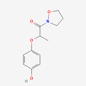 2-(4-Hydroxyphenoxy)-1-(1,2-oxazolidin-2-yl)propan-1-one