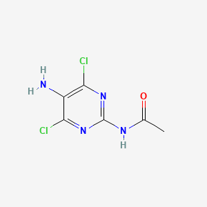 molecular formula C6H6Cl2N4O B8643081 N-(5-amino-4,6-dichloropyrimidin-2-yl)acetamide CAS No. 56145-02-9
