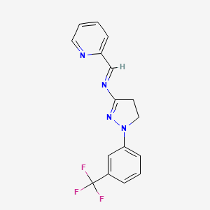3-(2-Pyridylmethyleneamino)-1-(3-trifluoromethylphenyl)-2-pyrazoline