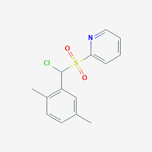 2-[Chloro-(2,5-dimethylphenyl)methyl]sulfonylpyridine
