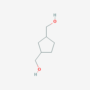 molecular formula C7H14O2 B8643226 Cyclopentane-1,3-diyldimethanol 