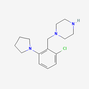 1-[[2-Chloro-6-(pyrrolidin-1-yl)phenyl]methyl]piperazine