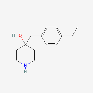 molecular formula C14H21NO B8643278 4-(4-Ethylbenzyl)piperidin-4-ol 