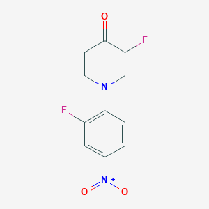 3-Fluoro-1-(2-fluoro-4-nitrophenyl)piperidin-4-one