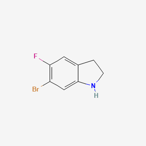 molecular formula C8H7BrFN B8643385 6-Bromo-5-fluoroindoline 
