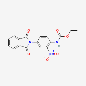 molecular formula C17H13N3O6 B8643423 ethyl N-[4-(1,3-dioxoisoindol-2-yl)-2-nitrophenyl]carbamate 