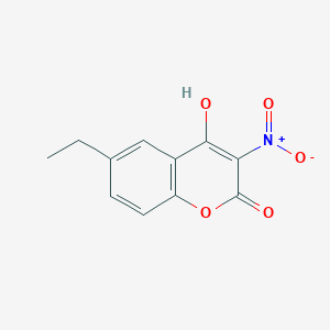 6-Ethyl-4-hydroxy-3-nitro-2H-1-benzopyran-2-one