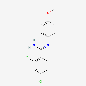 molecular formula C14H12Cl2N2O B8643711 N-(4-methoxyphenyl)-2,4-dichlorobenzenecarboxamidine CAS No. 505073-85-8