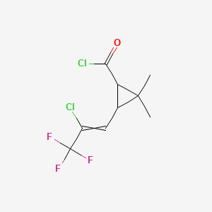 Cyclopropanecarbonyl chloride, 3-(2-chloro-3,3,3-trifluoro-1-propen-1-yl)-2,2-dimethyl-