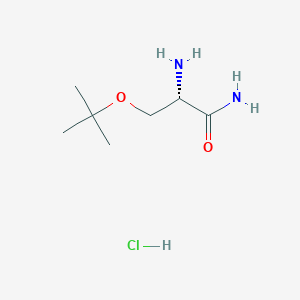 molecular formula C7H17ClN2O2 B8643732 (2s)-2-Amino-3-(tert-butoxy)propanamide hydrochloride 