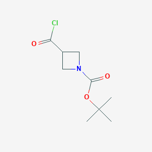 molecular formula C9H14ClNO3 B8643736 tert-butyl 3-carbonochloridoylazetidine-1-carboxylate 