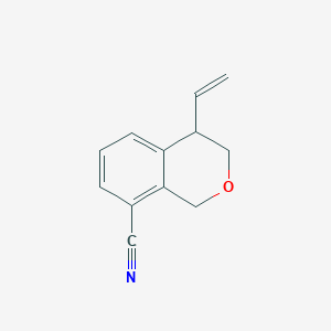 molecular formula C12H11NO B8643744 4-ethenyl-3,4-dihydro-1H-isochromene-8-carbonitrile 