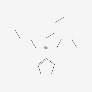 molecular formula C17H34Sn B8643749 Stannane, tributyl-1-cyclopenten-1-yl- CAS No. 91897-90-4