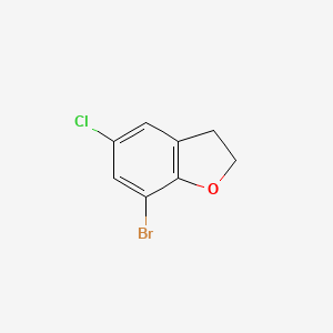molecular formula C8H6BrClO B8643778 7-Bromo-5-chloro-2,3-dihydrobenzofuran 