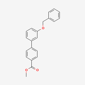 molecular formula C21H18O3 B8643784 Methyl 3'-(benzyloxy)[1,1'-biphenyl]-4-carboxylate 