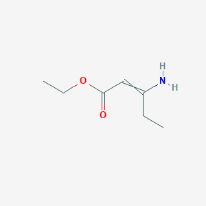 molecular formula C7H13NO2 B8643803 beta-Amino-beta-ethylacrylic acid ethyl ester 
