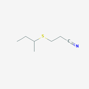 molecular formula C7H13NS B8643809 3-[(Butan-2-yl)sulfanyl]propanenitrile CAS No. 54974-66-2