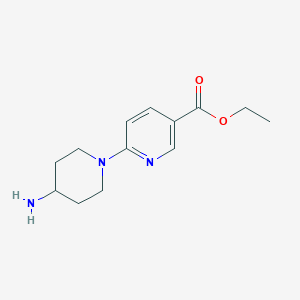 molecular formula C13H19N3O2 B8643815 ETHYL 6-(4-AMINOPIPERIDIN-1-YL)PYRIDINE-3-CARBOXYLATE CAS No. 252577-91-6