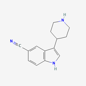 molecular formula C14H15N3 B8643830 5-cyano-3-(piperidin-4-yl)-1H-indole 