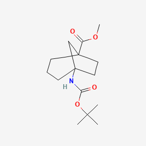 molecular formula C15H25NO4 B8643838 Methyl 5-((tert-butoxycarbonyl)amino)bicyclo[3.2.1]octane-1-carboxylate 