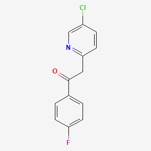 molecular formula C13H9ClFNO B8643870 2-(5-Chloropyridin-2-yl)-1-(4-fluorophenyl)ethan-1-one CAS No. 145834-73-7