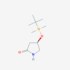 molecular formula C10H21NO2Si B8643876 (R)-4-(tert-butyldimethylsilyloxy)pyrrolidin-2-one 