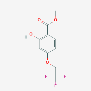 molecular formula C10H9F3O4 B8643880 Methyl 2-hydroxy-4-(2,2,2-trifluoroethoxy)benzoate CAS No. 651331-88-3