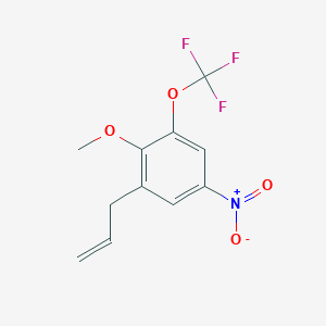 molecular formula C11H10F3NO4 B8643887 2-Methoxy-5-nitro-1-(prop-2-en-1-yl)-3-(trifluoromethoxy)benzene CAS No. 647855-73-0