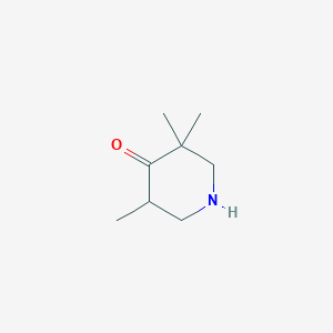 molecular formula C8H15NO B8643944 3,3,5-Trimethyl-4-piperidone 