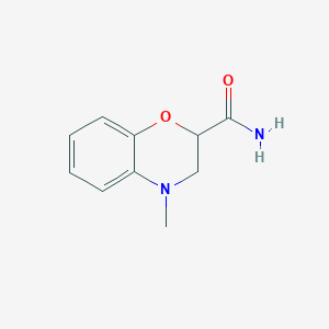 molecular formula C10H12N2O2 B8643951 3,4-dihydro-4-methyl-2H-1,4-benzoxazine-2-carboxamide 