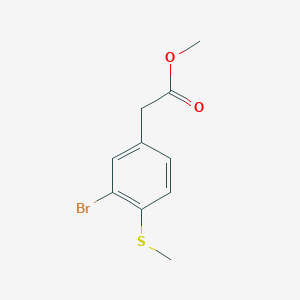 molecular formula C10H11BrO2S B8643970 (3-Bromo-4-methylsulfanyl-phenyl)-acetic acid methyl ester 