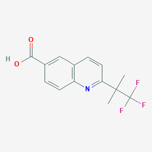 molecular formula C14H12F3NO2 B8643977 2-(2,2,2-Trifluoro-1,1-dimethyl-ethyl)-quinoline-6-carboxylic acid 