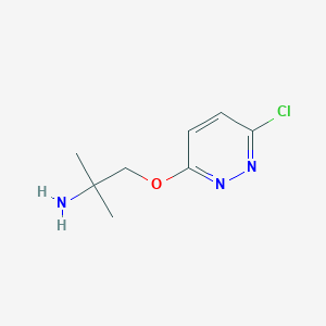 molecular formula C8H12ClN3O B8643999 3-(2-Amino-2-methylpropoxy)-6-chloropyridazine 