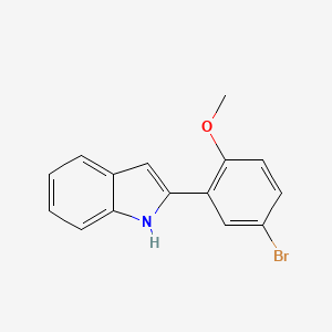 molecular formula C15H12BrNO B8644300 2-(5-bromo-2-methoxyphenyl)-1H-indole 