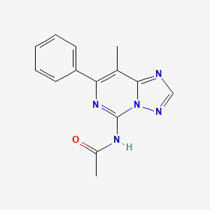 molecular formula C14H13N5O B8644390 N-(8-Methyl-7-phenyl-[1,2,4]triazolo[1,5-c]pyrimidin-5-yl)acetamide CAS No. 88114-41-4