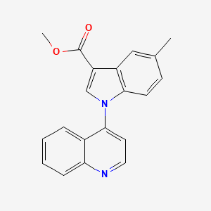 molecular formula C20H16N2O2 B8644551 Methyl 5-methyl-1-(quinolin-4-yl)-1H-indole-3-carboxylate CAS No. 649550-78-7