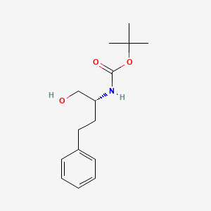 molecular formula C15H23NO3 B8644587 tert-Butyl (R)-(1-hydroxy-4-phenylbutan-2-yl)carbamate 