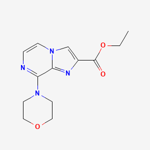 molecular formula C13H16N4O3 B8644760 Ethyl 8-morpholinoimidazo[1,2-a]pyrazine-2-carboxylate 