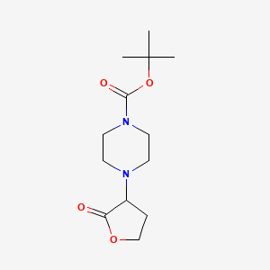 molecular formula C13H22N2O4 B8644788 tert-butyl 4-(2-oxooxolan-3-yl)piperazine-1-carboxylate 