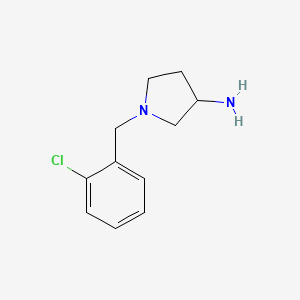molecular formula C11H15ClN2 B8644794 1-[(2-Chlorophenyl)methyl]pyrrolidin-3-amine 