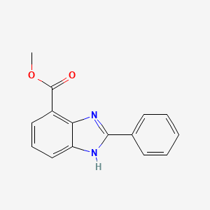 molecular formula C15H12N2O2 B8644932 Methyl 2-phenyl-1H-benzimidazole-4-carboxylate CAS No. 72470-43-0